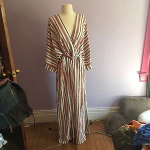 BCBG L Cotton Blend Striped Dress New With Tags